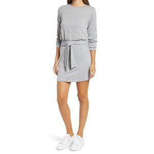Fraiche by J Tie Front Long Sleeve Sweater Dress NEW